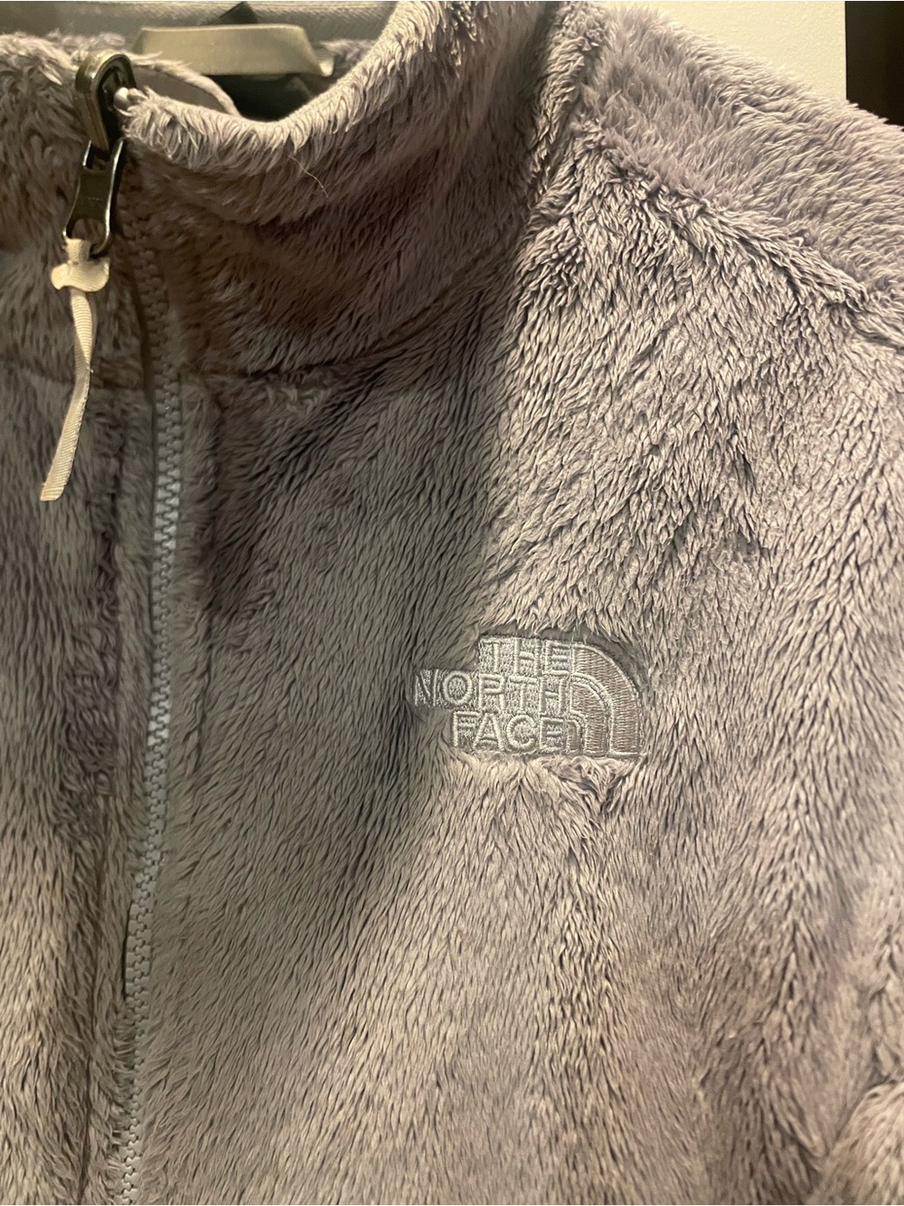 The North Face Women's Plush Full-Zip Teddy Jacket - Light Gray - Picture 2 of 10